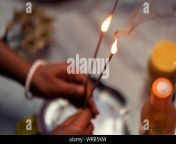 burning incense sticks with smoke for indian hindu and buddhist puja rituals to show faith and respect to the gods background concept for durga pooja wrb5kw.jpg from pooja smoking