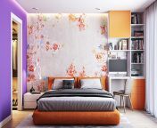 bedroom colour combination with burnt orange and purple 1.jpg from 10 room ki chat english