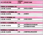 10th time table sample.jpg from 10th the school