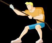 fred pulling the rope by kim possible333 d63e2mz.png from pulling