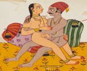 india chamba style a couple seated against two pillows engaged in sex from an erotic series 2018 110 cleveland museum of art cropped jpgw551 from faiz fra copel sex