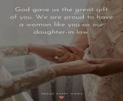 daughter in law quotes god gave us the great gift of you we are proud to have a woman like you as our daughter in law.jpg from daughter in law