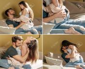 147534616 collage of couple hugging and kissing in living room.jpg from collage lover kissing seen in cafe