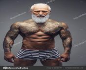 depositphotos 551397944 stock photo naked grandfather with muscular tattooed.jpg from kakek telanjang