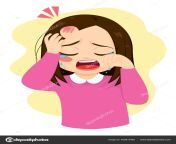 depositphotos 409614460 stock illustration young little girl crying pain.jpg from reping girlsan crying in pain with hindi sull sex videos