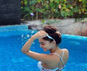 krystle dsouza goes bold in halter neck white bikini as she takes a dip in the pool 202001 1580302866.jpg from krystle d souza nudeww xxx bangla paro