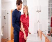 couple in pajamas in the bathroom.jpg from sink sex in hour