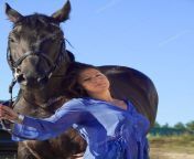depositphotos 6464425 stock photo sexy girl with black horse.jpg from काले घोड़े के साथ
