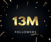 13m or 13 million followers with gold confetti isolated on black background greeting card template for social networks friends and followers thank you followers achievement vector.jpg from instagram followers wiki wechat購買咨詢6555005真人粉絲流量推送 eml