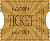 vintage ticket realistic retro cinema and theatre entry presentation party entrance pass to exhibition entertainment show and movie premium ticket isolated vector.jpg from movie ticket