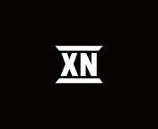 xn logo monogram with pillar shape designs template free vector.jpg from xn