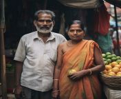 a south indian old man standing with his wife in market generative ai free photo.jpg from south indian aunty old man fuckingan brahmin couple fucking desi