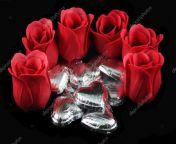 depositphotos 2523320 stock photo roses and silver chocolate hearts.jpg from 2523320 jpg