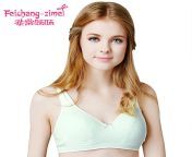 2017 free shipping feichangzimei teenage underwear green cotton solid training bras for 12 year to 18.jpg from 14 yr bra