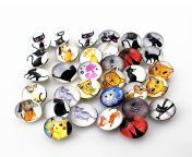 hot selling 10pcs cartoon cat pattem snap button 18mm glass snap charms for diy snap replaceable.jpg from may porn snap com 3gp videoাঞ্জা