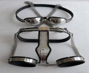 female chastity belt 3 in1 sex bondage restraints set bra underwear leggings sex bondage female sex.jpg from chan mir bdsm