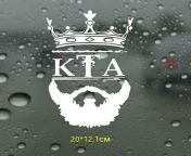 tri mishki hzx072 20 12 1cm car sticker word kta with crown and beard vinyl decals.jpg from word kta