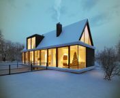 realistic 3d house renderings winter house.jpg from 3d house