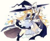 kirisame marisa touhou anime girls witch maid outfit hd wallpaper preview.jpg from maid is witch