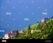 rinpung dzong is a large dzong buddhist monastery and fortress of the drukpa lineage of the kagyu school in paro district bhutan 2abbhp7.jpg from himachal pradesh school xvi