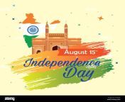 indian happy independence day celebration 15 august with gateway and map of india 2c562xk.jpg from indian15
