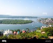 view of kajali river kajali mangroves and adampur jama masjid ratnagiri from thiba point ratnagiri maharashtra india 2b93k0h.jpg from kajali images com