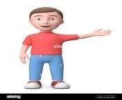 cute young boy showing gesture 3d cartoon character 2gdmjnh.jpg from 3d thidoip young