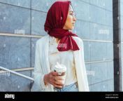 muslim girl wearing casual clothes and traditional hijab portrait beautiful arabian woman with stylish clothes 2g87dbh.jpg from nwo 2021 hajjab sax