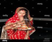 oct14th 2022 uttarakhand indiacultural celebration indian married woman performing karwachauth pooja ritual in traditional attire embracing hindu 2rfke3f.jpg from cute newly wed marwadi housewife bhabhi sunali yadav showing milky cleavage in home