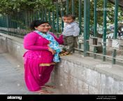 kathmandu nepal march 25 2018 a young mother and her son on march 25 2018 in kathmandu nepal pg9w68.jpg from indian young anty son com randi sex style