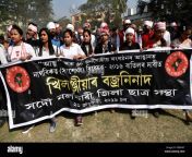 guwahati assam india 23rd jan 2019 protest against the much debated citizenship amendment bill 2016 guwahati assam india 23 january 2019 the all assam students union aasu organises a mass agitation bajra ninad in protest against the much debated citizenship amendment bill 2016 proposal to provide citizenship or stay rights to minorities from bangladesh pakistan and afghanistan in india besides aasu 30 other organizations of the state have taken part in the protest credit david talukdaralamy live news rermat.jpg from অসমীয়া বোৱাৰী sex india video assam