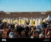 meknes morocco march 31 2018 uniformed tribal group with rifles mounted on horses waiting for tbourida fantasia near medina wall in meknes moroc rydjra.jpg from meknès