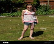 girl aged 12 in a garden bfwb0a.jpg from yo 12