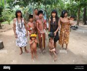 xingu indian family in the amazone brazil c8rx8e.jpg from brazilian nudist content