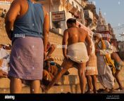indian men on the ghat after bathing varanasi india d2rnb3.jpg from desi men bath