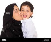 beautiful young muslim mother kissing her son on white background ey0nfn.jpg from arab mom fuck son