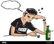 sad man with thought bubble drinking isolated on white cartoon illustration g1bxak.jpg from cartoon xxx xxx xxx man xx