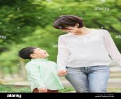 japanese mother and son in a city park htj6wt.jpg from japan beautiful mom and son xxx