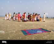 hundreds of pilgrims are gathering on the beach of ganga sagar celebrating jc050y.jpg from sexy magi purnima