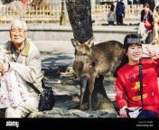 japanese people old man and young girl enjoy sunny day at the park kb6ebx.jpg from japanese old man and young