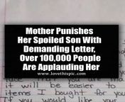 mother punishes her spoiled son with demanding letter over 100 000 people are applauding her 34172 1.png from mother punishes son porn comics incest comics porn comics
