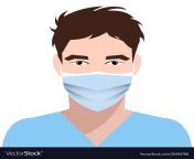 man in medical face mask concept quarantine vector 30495788.jpg from wear mask quarantine