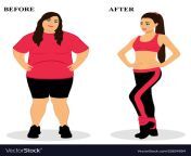 thin and fat before and after healthy lifestyle vector 22634004.jpg from thin and