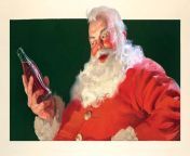 somebody depiction bottle painting coca cola santa claus 1940.jpg from santa is