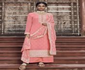 hot pink georgette palazzo salwar suit 87660 1000x1375.jpg from suit and salwar hot
