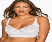 white non wired cotton bra with lace trim best seller 019522 29b1.jpg from 46h