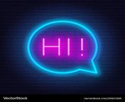 neon sign word hi in speech bubble frame on vector 25527295.jpg from www hi