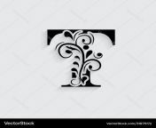t letter black flower alphabet beautiful capital vector 31875172.jpg from t imag