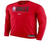 nike red chicago bulls team practice long sleeve t shirt jpeg from bull tops