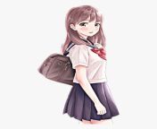 anime schoolgirl clipart.png from cartoon anime school